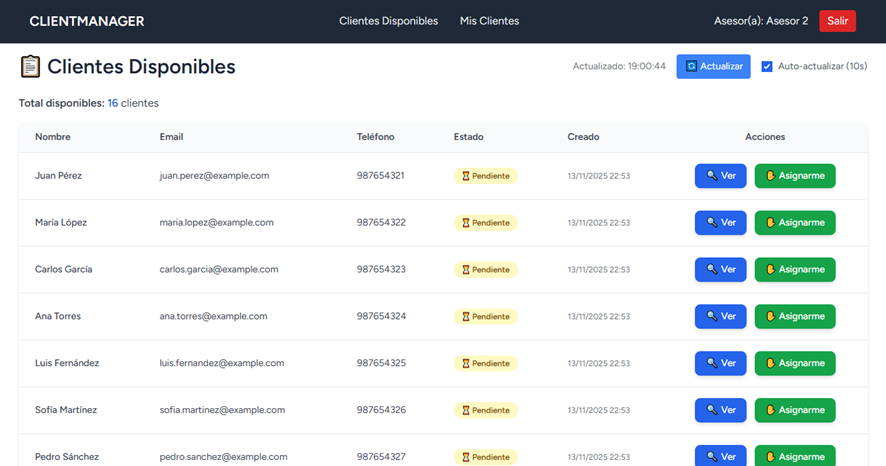 Sistema de Gestión de Clientes